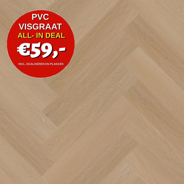 YUP Fulham herringbone dryback natural oak