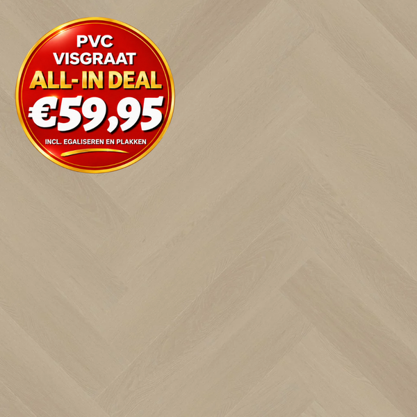 Floorlife YUP Fulham herringbone dryback beige