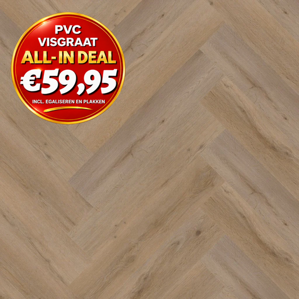 Floorlife YUP leyton herringbone dryback natural oak