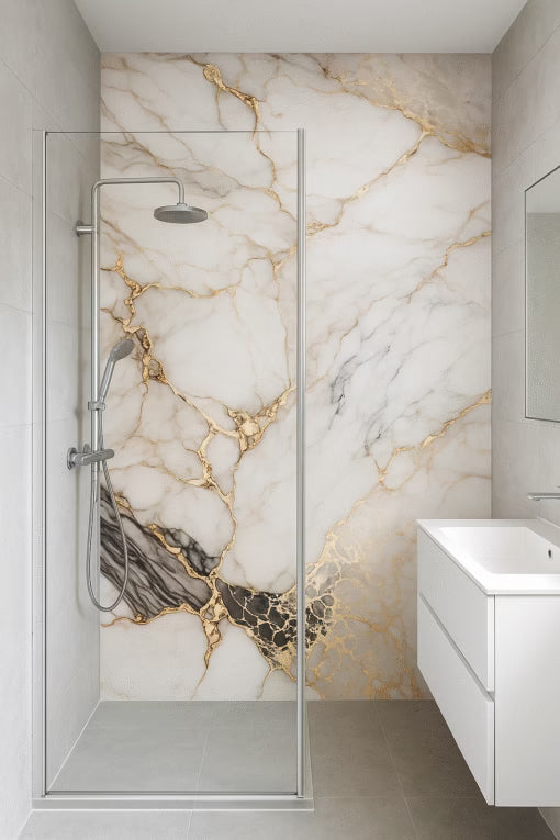 PVC Wandpaneel Fantasy Gold Hoogglans – 120x280x0,3 cm