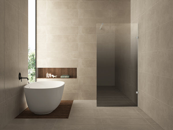 Less inloopdouche rechts 1200 x 2000 x 8 mm nano spiegelrook- naar helder glas/geborsteld staal