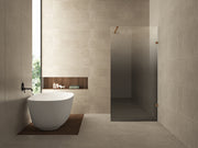 Less inloopdouche rechts 1200 x 2000 x 8 mm nano spiegelrook- naar helder glas/geborsteld brons koper