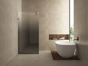 Less inloopdouche links 900 x 2000 x 8 mm nano spiegelrook- naar helder glas/geborsteld brons koper