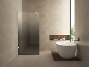 Less inloopdouche links 1000 x 2000 x 8 mm nano spiegelrook- naar helder glas/mat wit