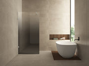 Less inloopdouche links 1200 x 2000 x 8 mm nano spiegelrook- naar helder glas/geborsteld staal