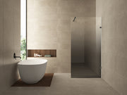 Less inloopdouche rechts 800 x 2000 x 8 mm nano spiegelrook- naar helder glas/gunmetal