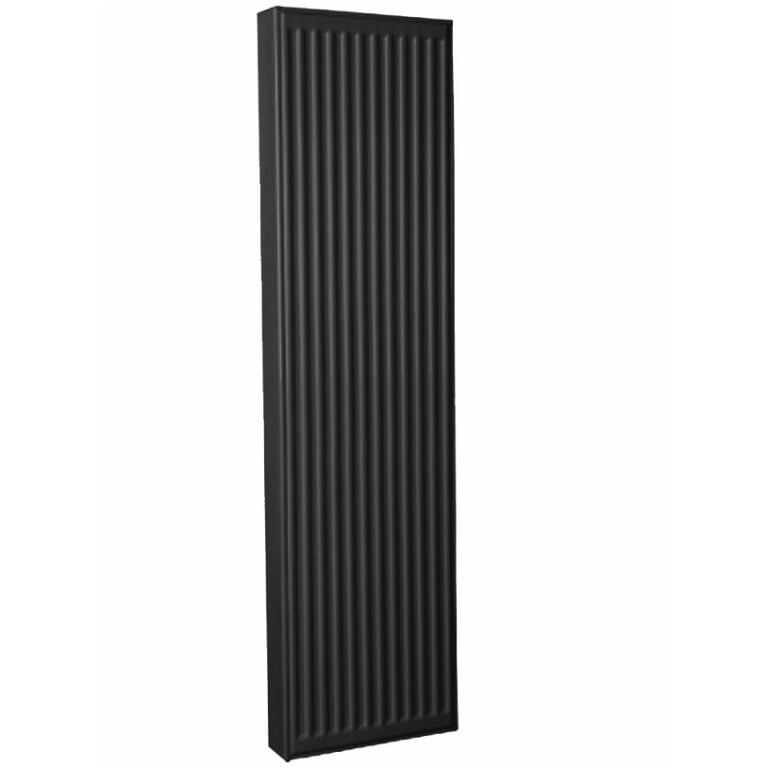 ECA Verticale radiator geribbelde voorzijde – Mat Zwart (Ral 9005) – 200×60 cm Type 22 – 3252 Watt
