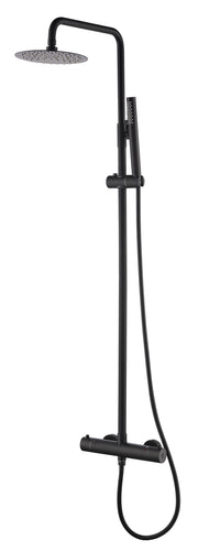 Tivaro thermostatische regendoucheset opbouw mat zwart