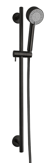 UniMatch Cadans glijstangset compleet met handdouche 3 standen Ø 8 cm mat zwart