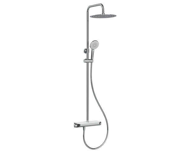 Thermostatische regendoucheset Tondell opbouw met planchet chroom