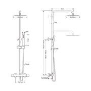 Twenty eco thermostatische regendoucheset opbouw vierkant chroom