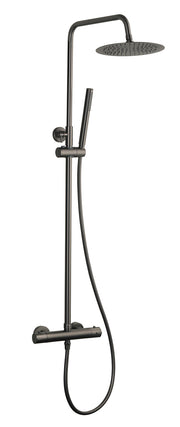 Sen eco thermostatische regendoucheset opbouw gunmetal