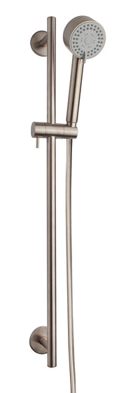 UniMatch Cadans glijstangset compleet met handdouche 3 standen Ø 8 cm geborsteld staal