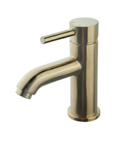 Caral Cadans wastafelkraan laag geborsteld messing