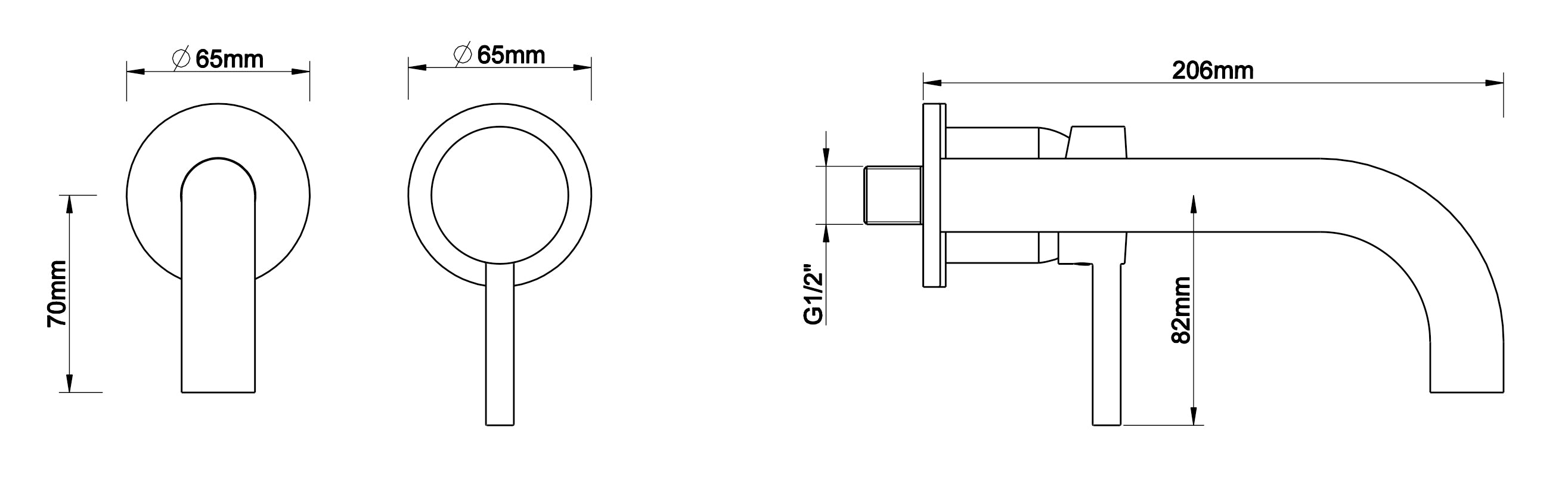Caral afbouwdeel eenhendel wastafelkraan met coldstart geborsteld brons koper