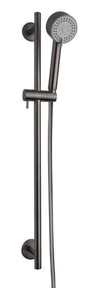 UniMatch Cadans glijstangset compleet met handdouche 3 standen Ø 8 cm gunmetal