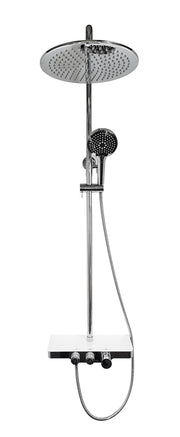 Nuovo thermostatische regendoucheset opbouw met planchet chroom