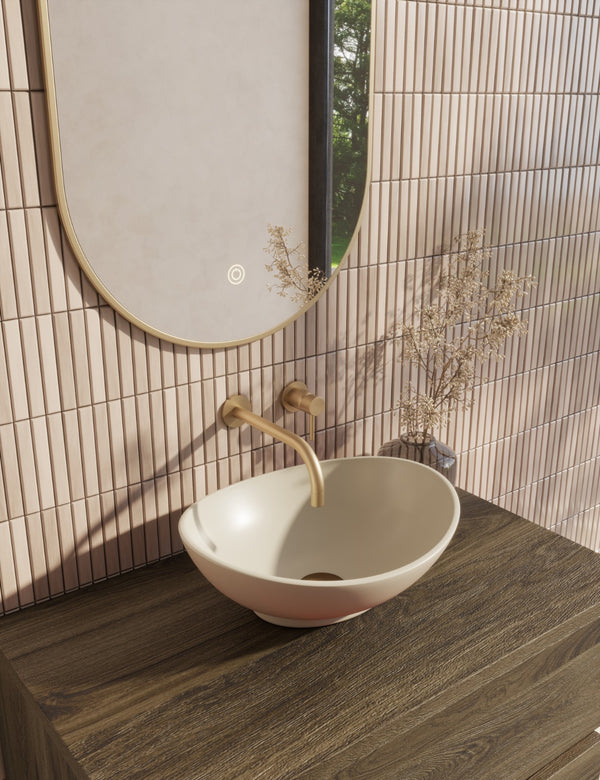 Barco waskom ovaal 40 x 33 x 14,5 cm keramiek beige
