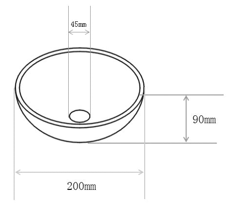Consilio waskom rond 20 x 9 cm keramiek glans wit