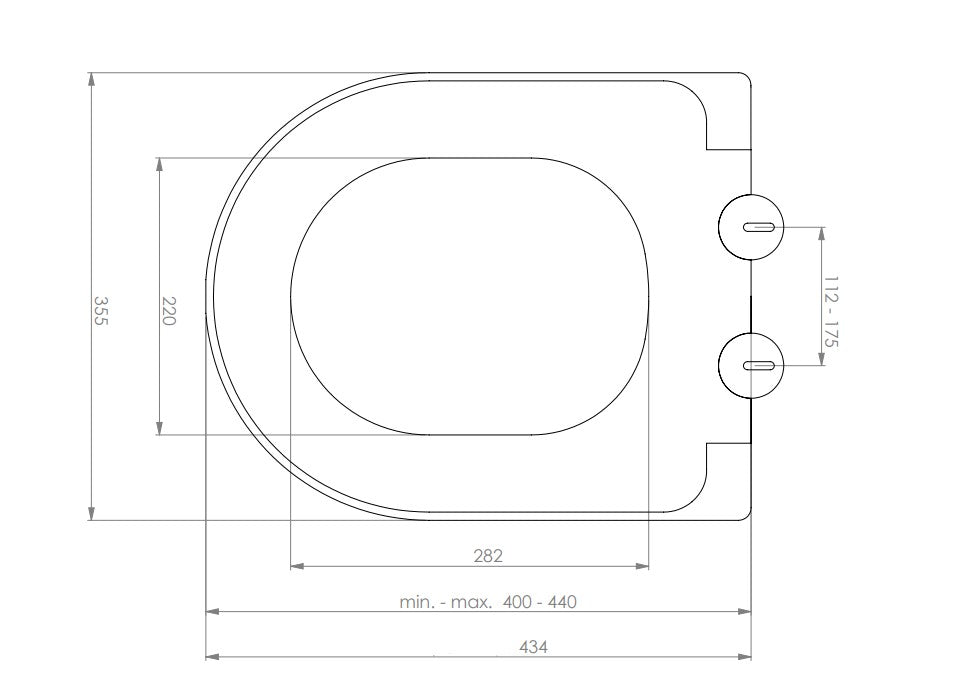 Vesta toiletzitting softclose en quick release mat grijs