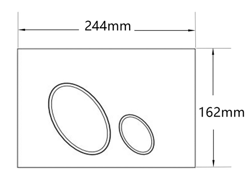 X10 drukplaat voor inbouwreservoir mat zwart