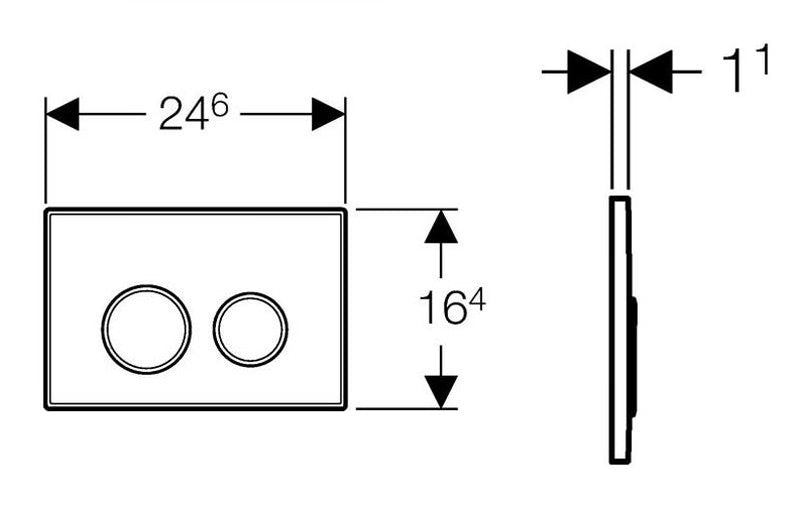Geberit Sigma 20 drukplaat RVS geborsteld staal