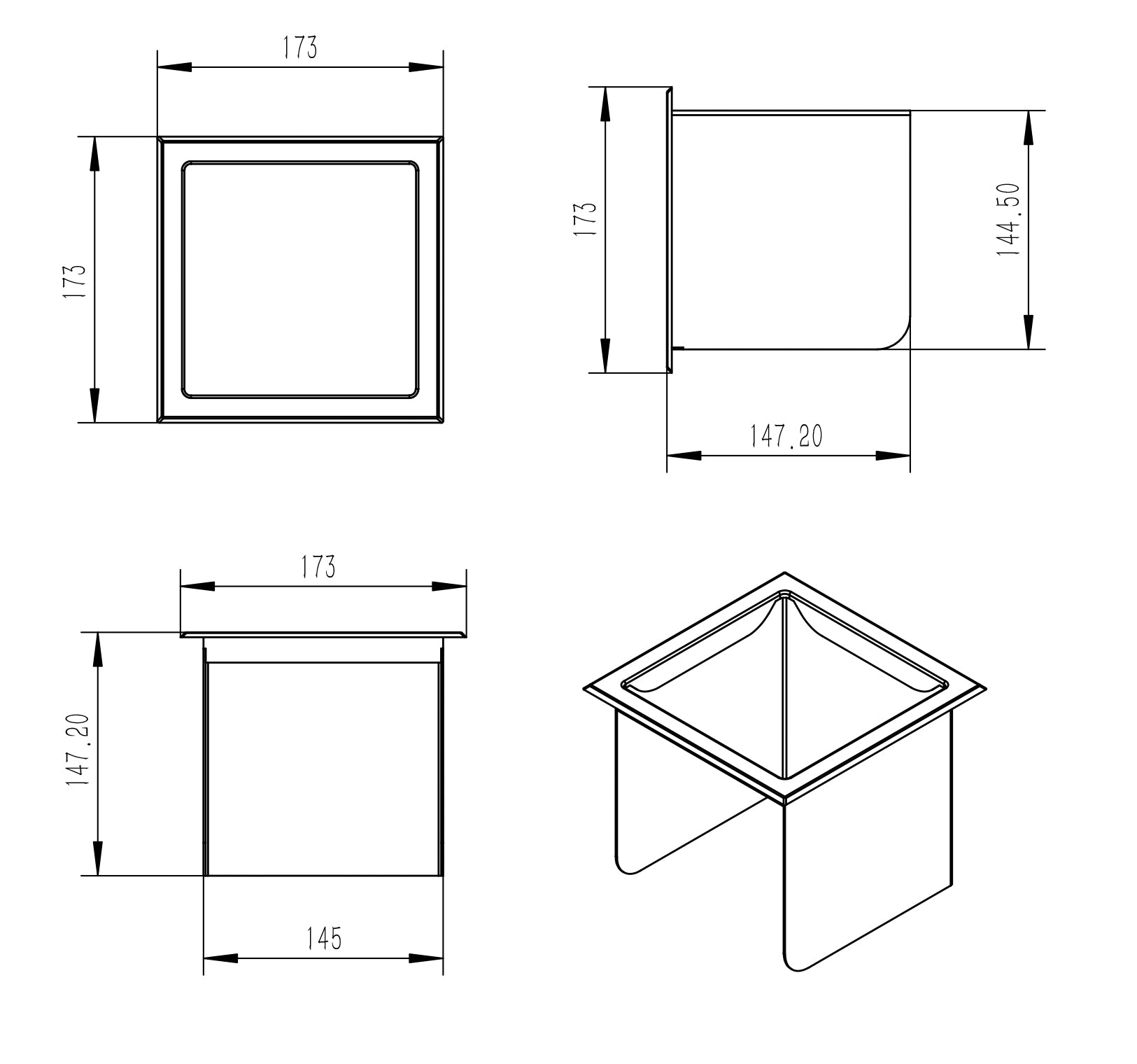 Rocko inzetstuk voor reserverolhouder inbouw geborsteld brons koper