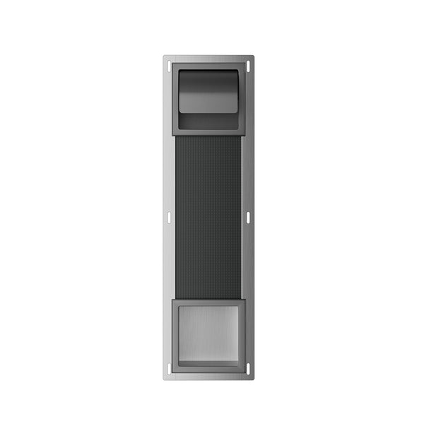 Rocko toiletrolhouder met klep en reserverolhouder inbouw gunmetal