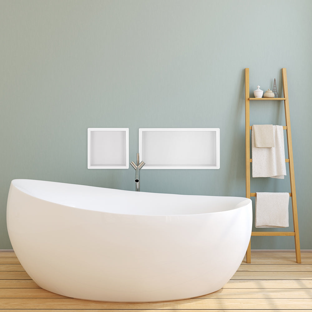 Inbouwnis Demis 30 x 60 x 7 cm mat wit