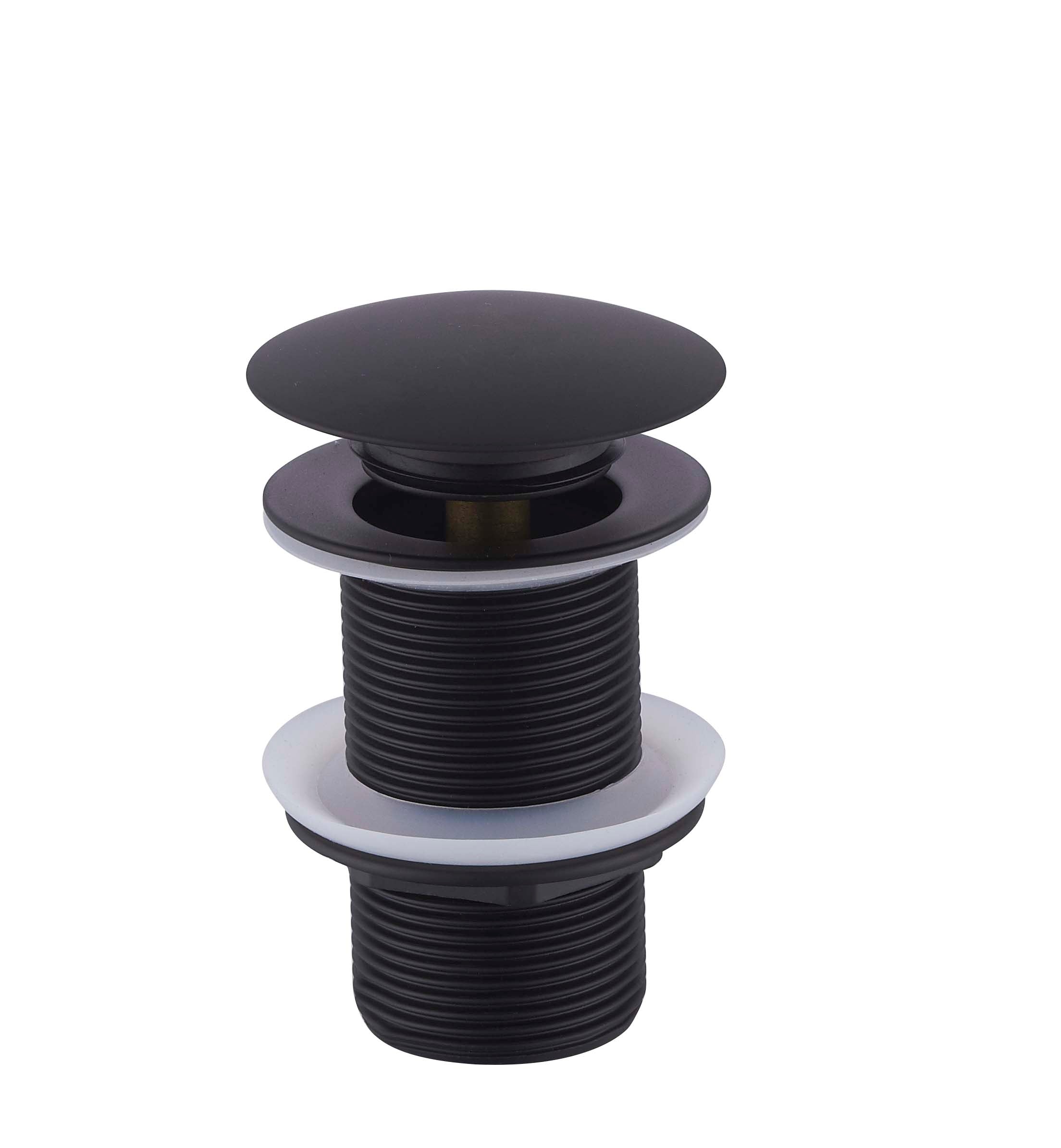 UniMatch clickwaste afvoerplug verlengd 5/4" mat zwart