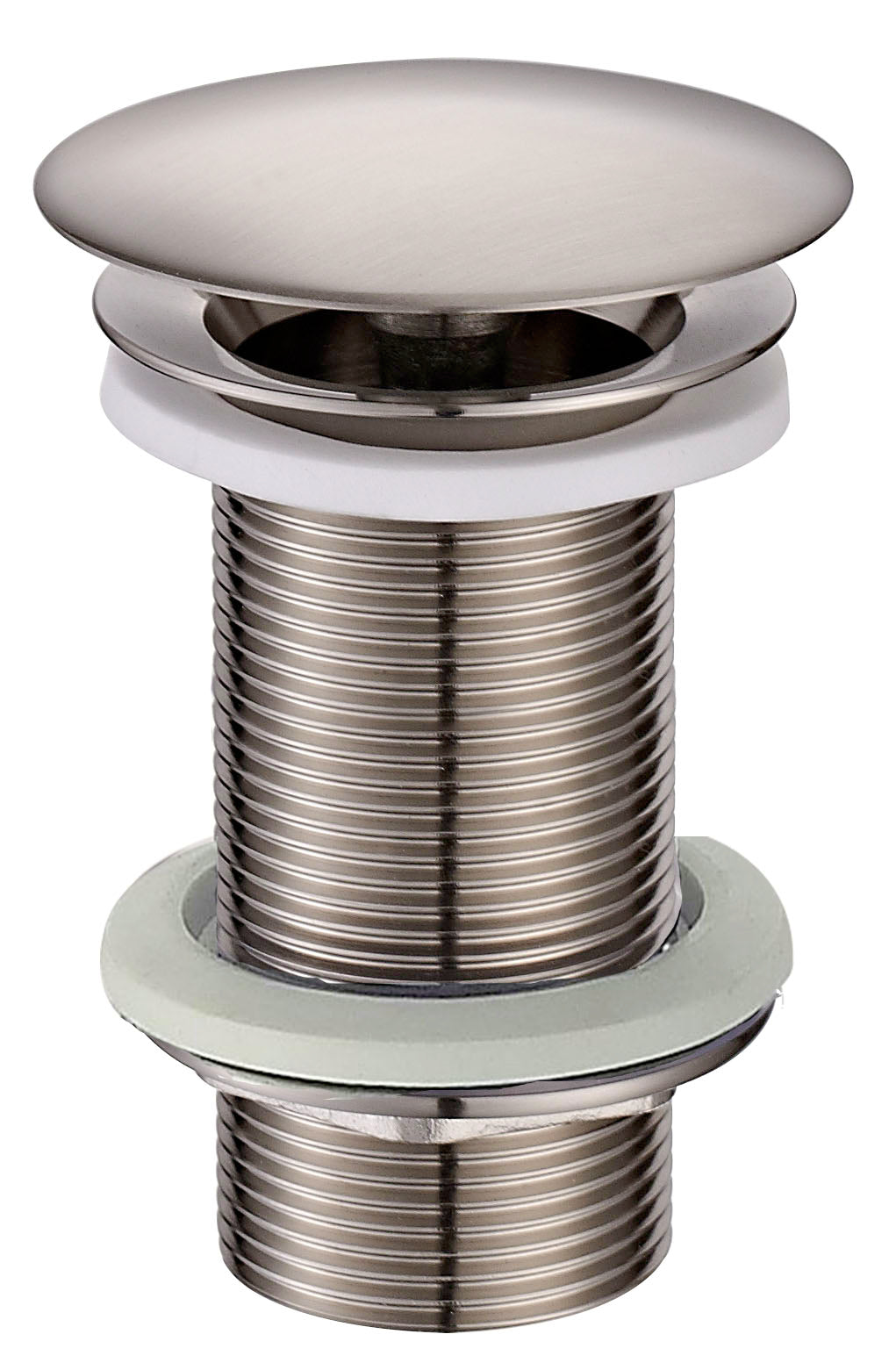 UniMatch open afvoerplug verlengd 5/4" geborsteld staal