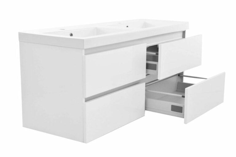 Vision onderkast dubbel+4 laden 120×46 wit