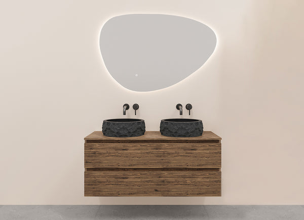 Alvara onderkast met 2 laden 2 uitsparingen 120 x 46 cm warm eiken