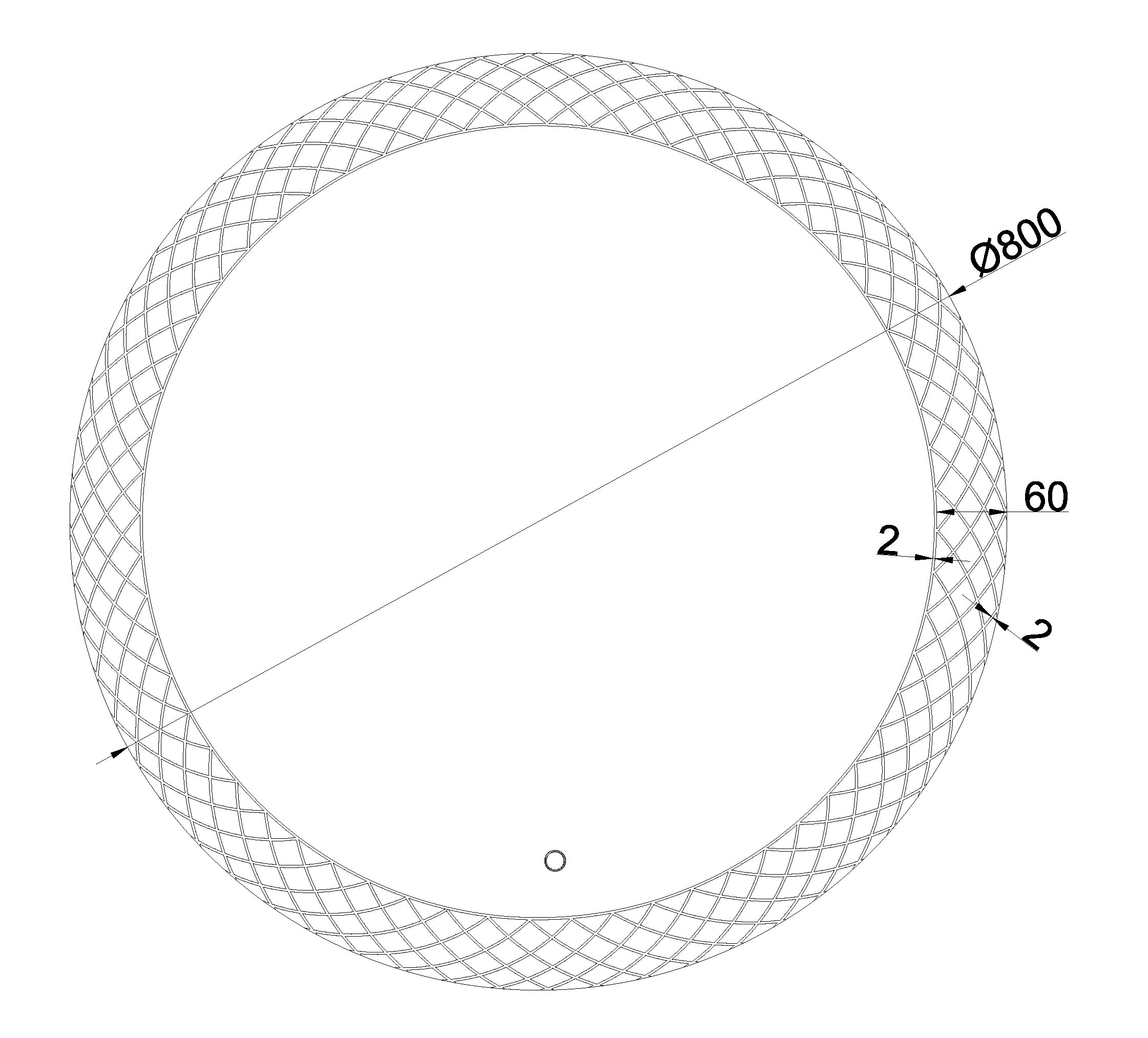 Deco spiegel rond met LED, dimbaar 80 cm