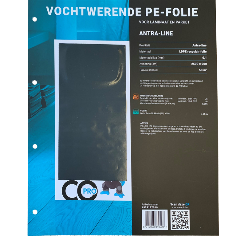 ANTRA-LINE DAMPFOLIE 50M2 ONDERVLOER