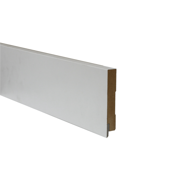 MDF FOLIEPLINT WATERVAST AMSTERDAM WIT 14X90 mm