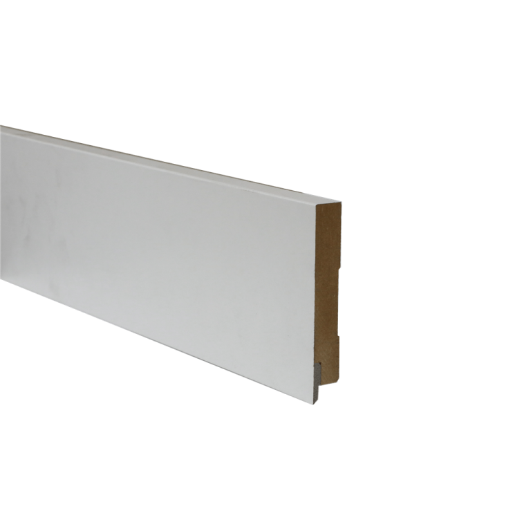 MDF FOLIEPLINT WATERVAST AMSTERDAM WIT 14X90 mm