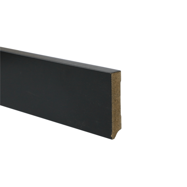 MDF FOLIEPLINT AMSTERDAM ZWART 12×120 mm