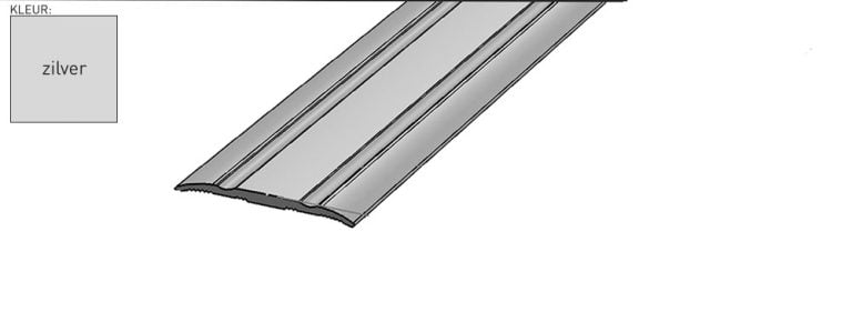 Zilver Dilatatieprofiel Zelfklevend Aluminium 38mm x 270cm