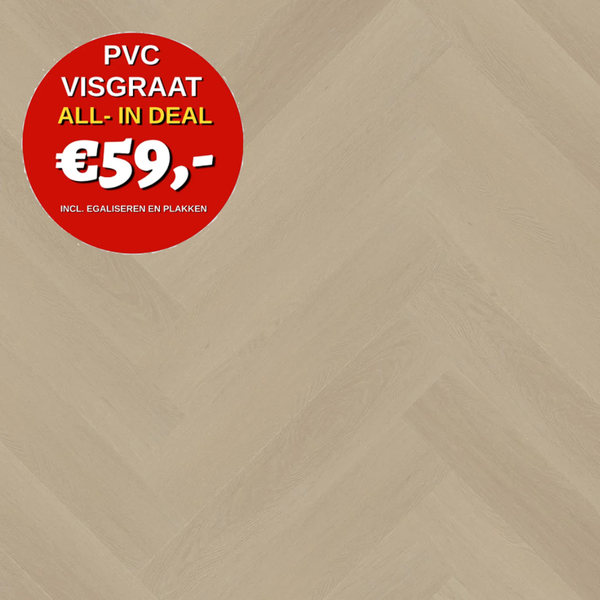 YUP Fulham herringbone dryback beige