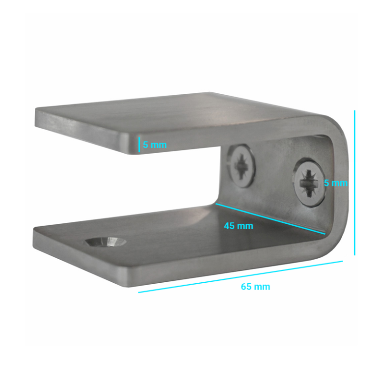 Trapleuninghouder RVS geborsteld plat