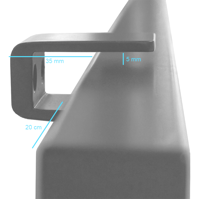 Trapleuninghouder RVS geborsteld plat