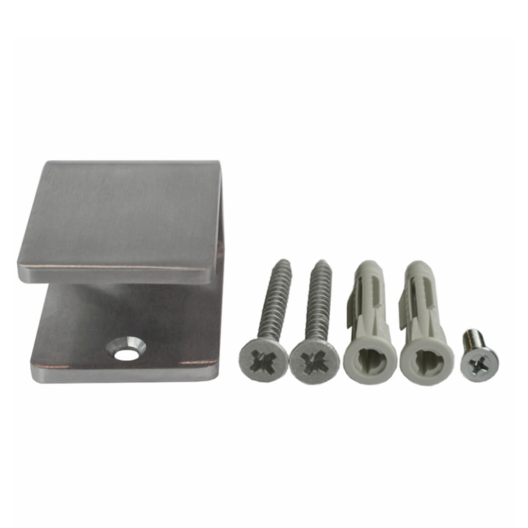 Trapleuninghouder RVS geborsteld plat