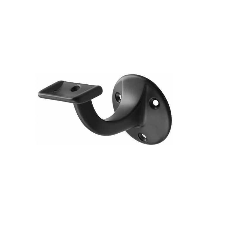 Leuninghouder vlak klassiek zwart – hout/gipsplaat