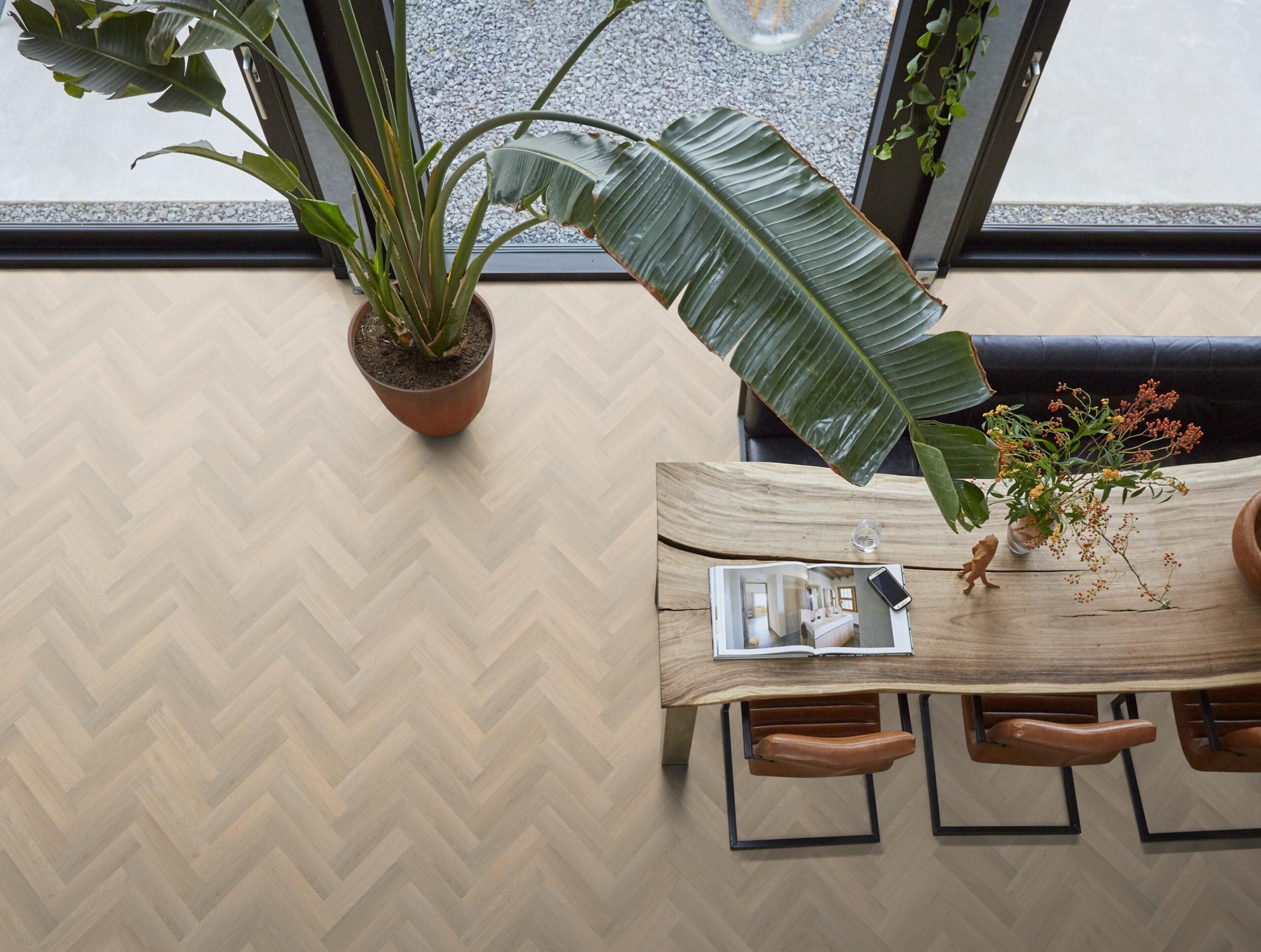 YUP herringbone small dryback beige