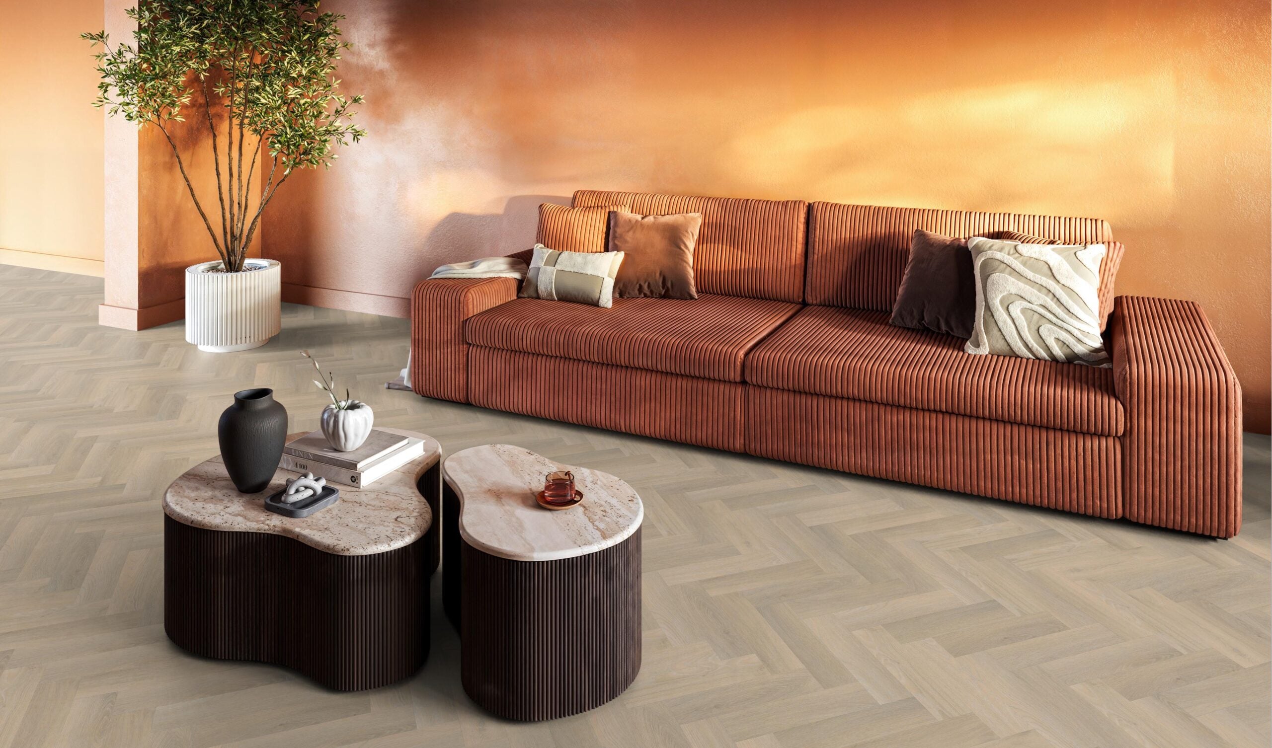 YUP herringbone small dryback beige