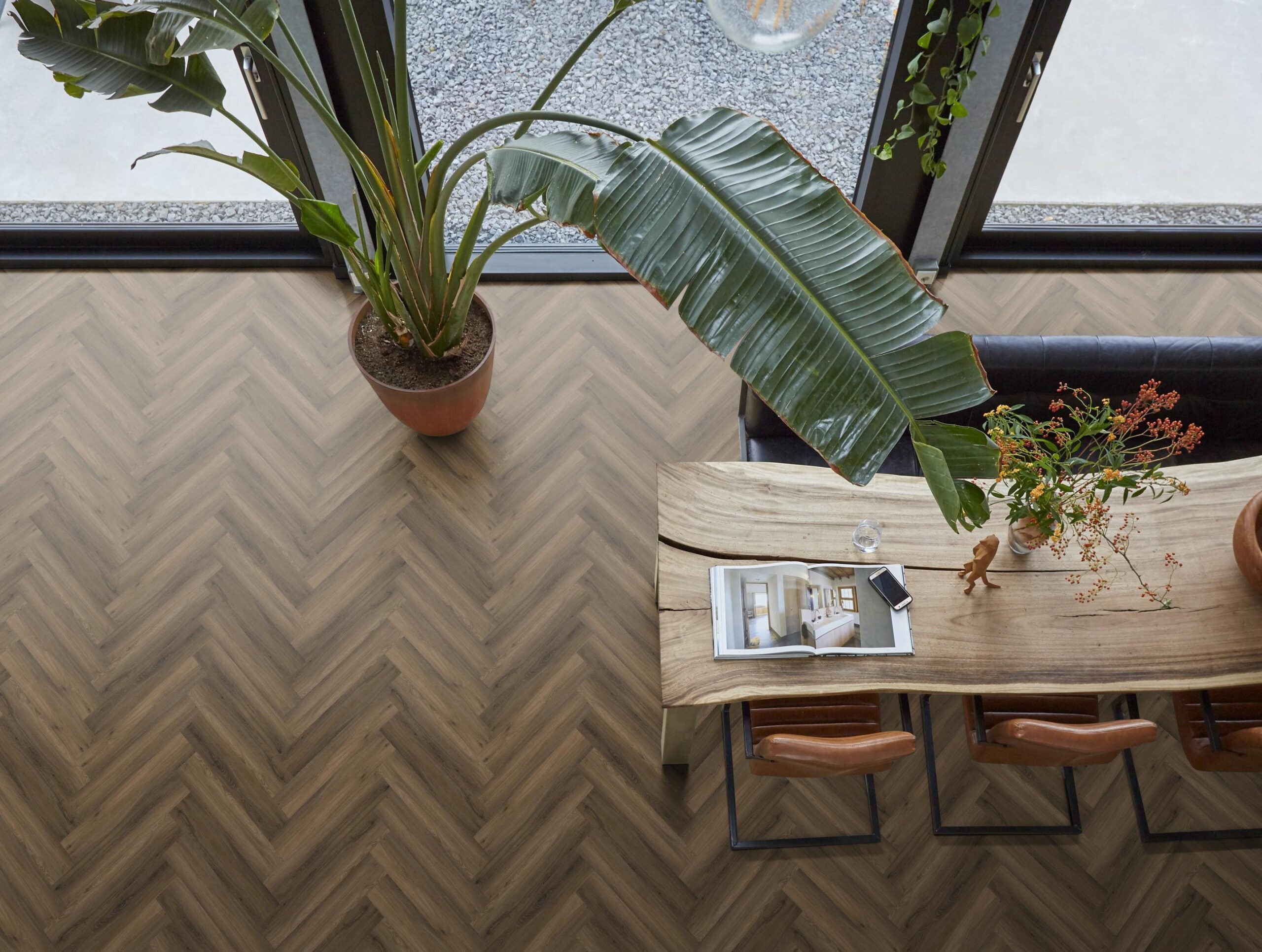 YUP herringbone dryback warm brown