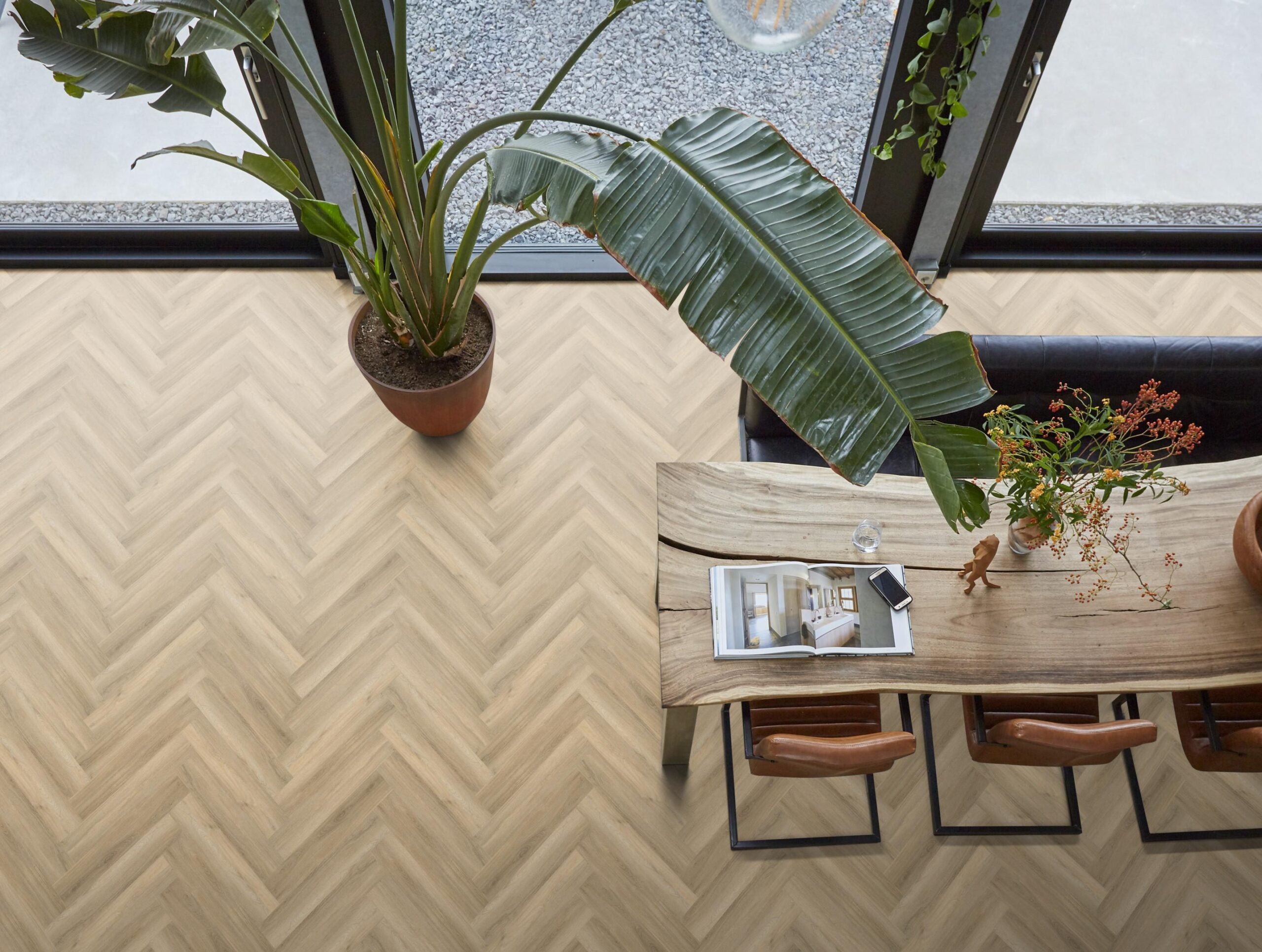 YUP herringbone dryback beige