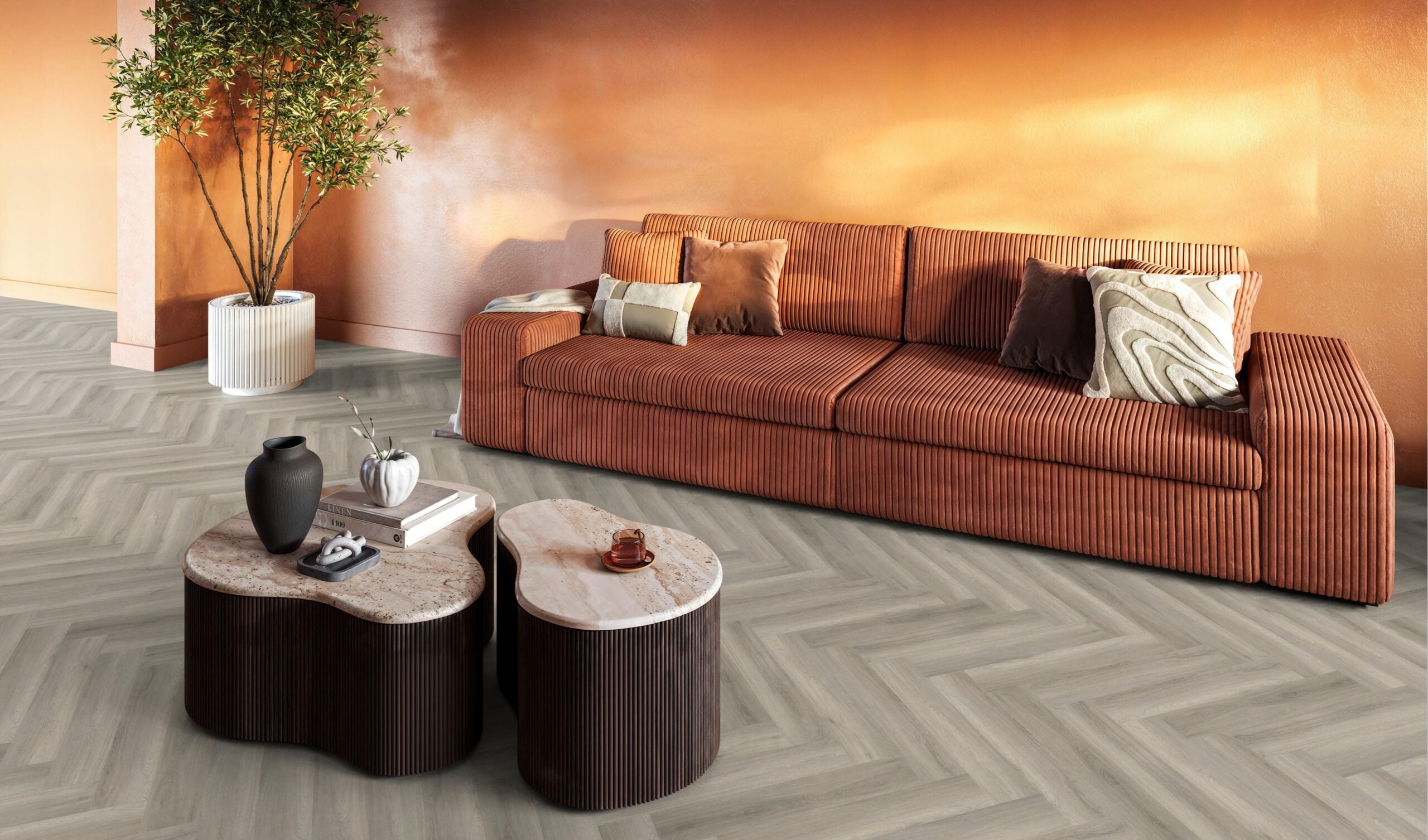 YUP herringbone dryback grey