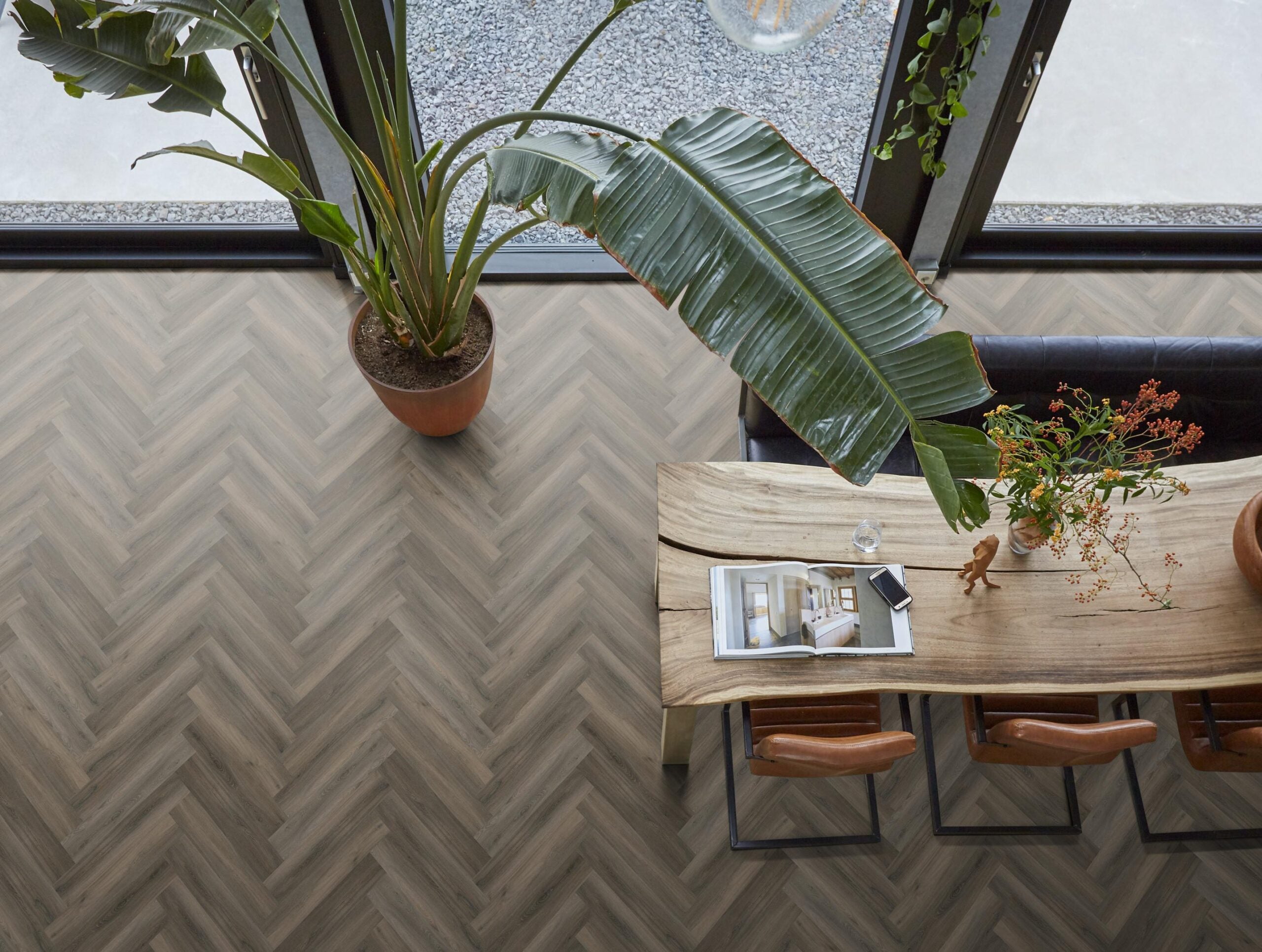 YUP herringbone dryback dark grey